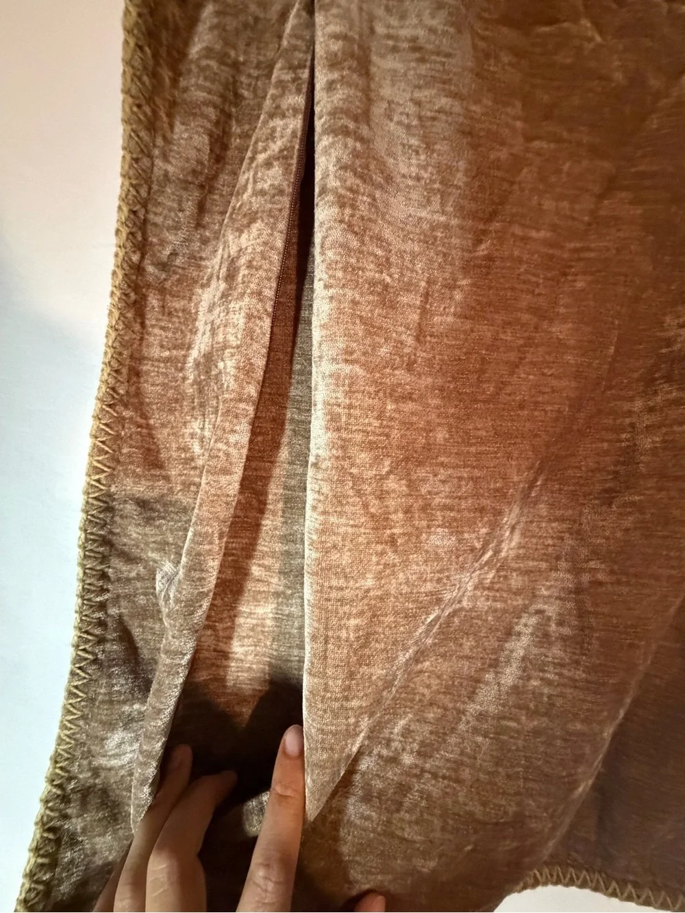 Brown Chenille Velvet Pillow Shams Set of 2 20x23 Boho Cottagecore Envelope